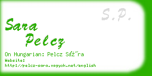 sara pelcz business card